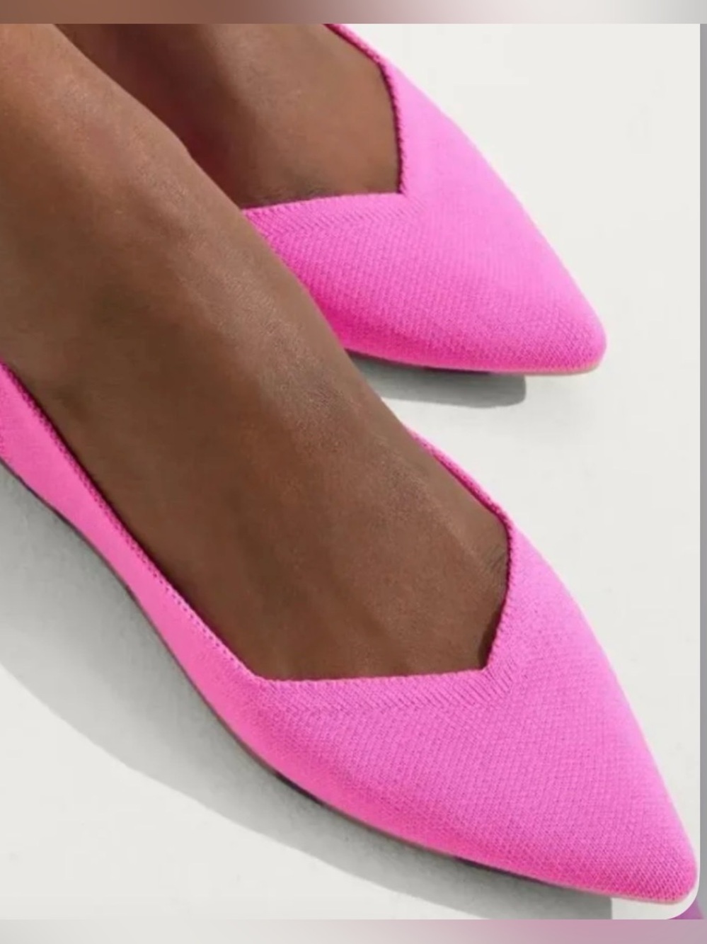 Rothy’s - The Point Flats Womens in Dragon Fruit Pink - NWOB